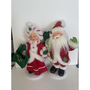 Vintage Annalee Mr. & Mrs. Claus Christmas Dolls‎